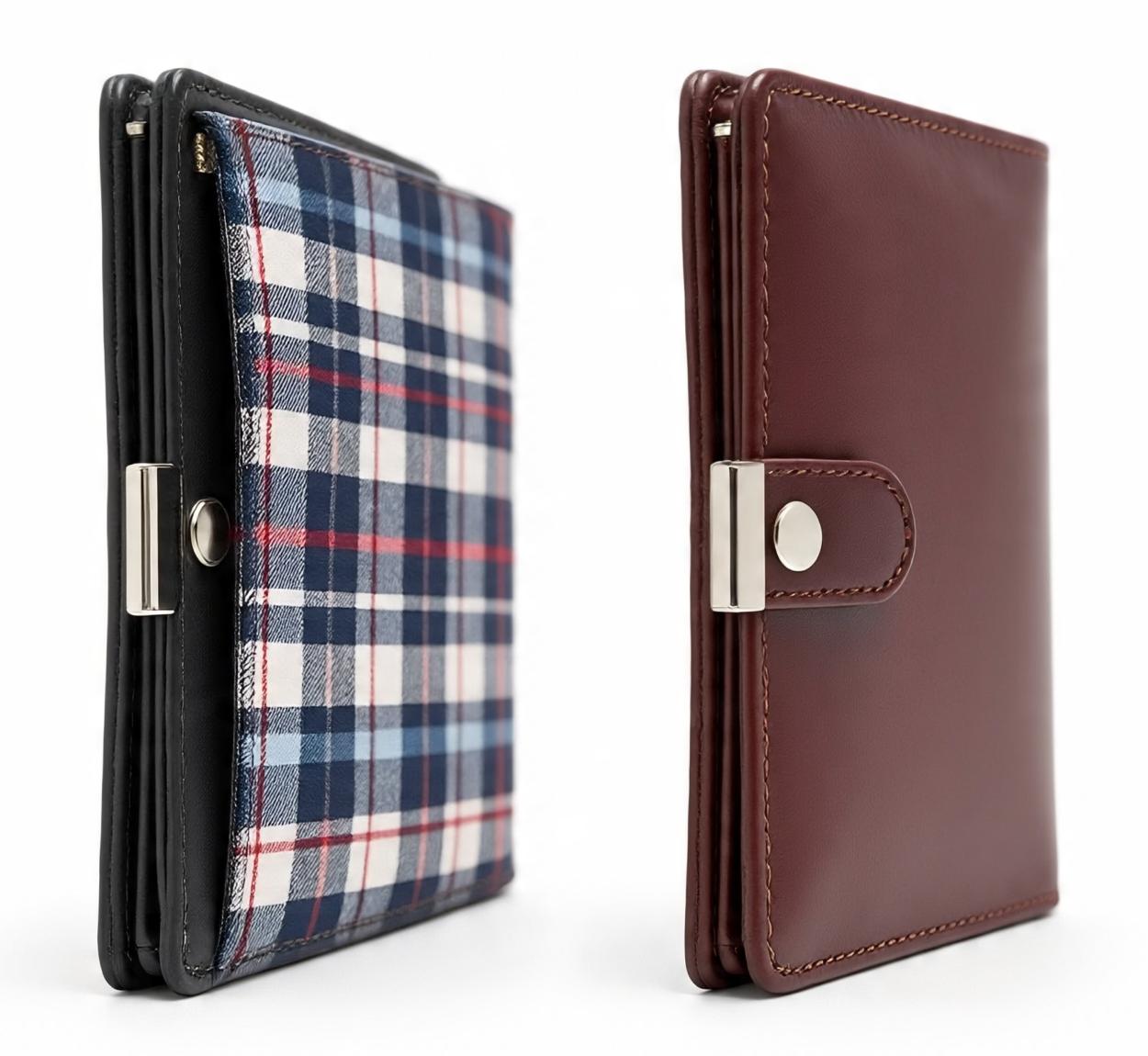 luxury_wallet_with_plaid_fabric_insert_and